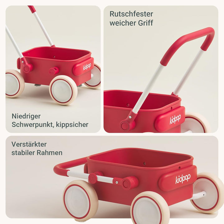 Kidpop PULA 2-in-1 Baby Lauflernwagen, Indoor und Outdoor Baby Spielzeug, Multifunktionale Lauflernh