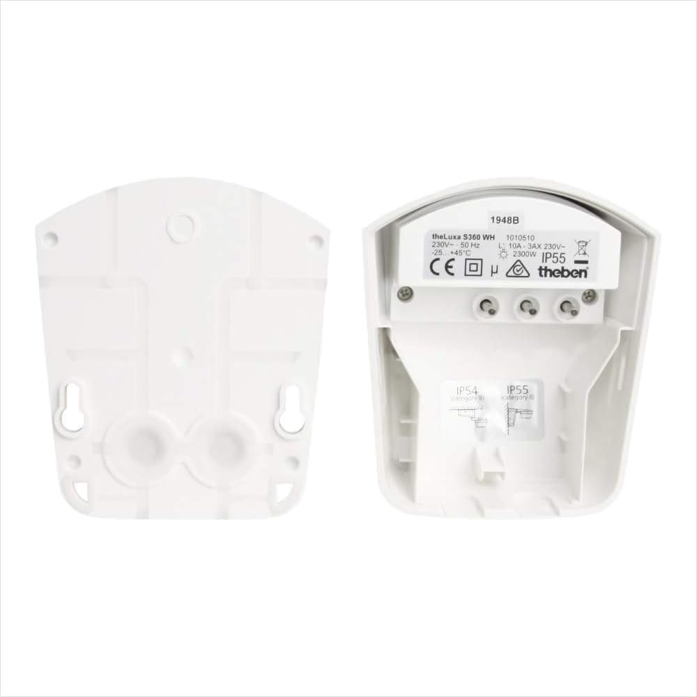 Theben 1010510 theLuxa S360 WH - Bewegungsmelder (PIR) - Automatische Beleuchtungssteuerung - Impuls