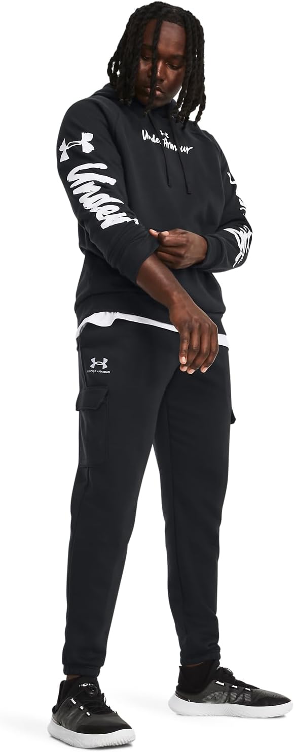 Under Armour Rival Fleece Graphic Kapuzenpullover Herren M (001) Schwarz/Weiss, M (001) Schwarz/Weis