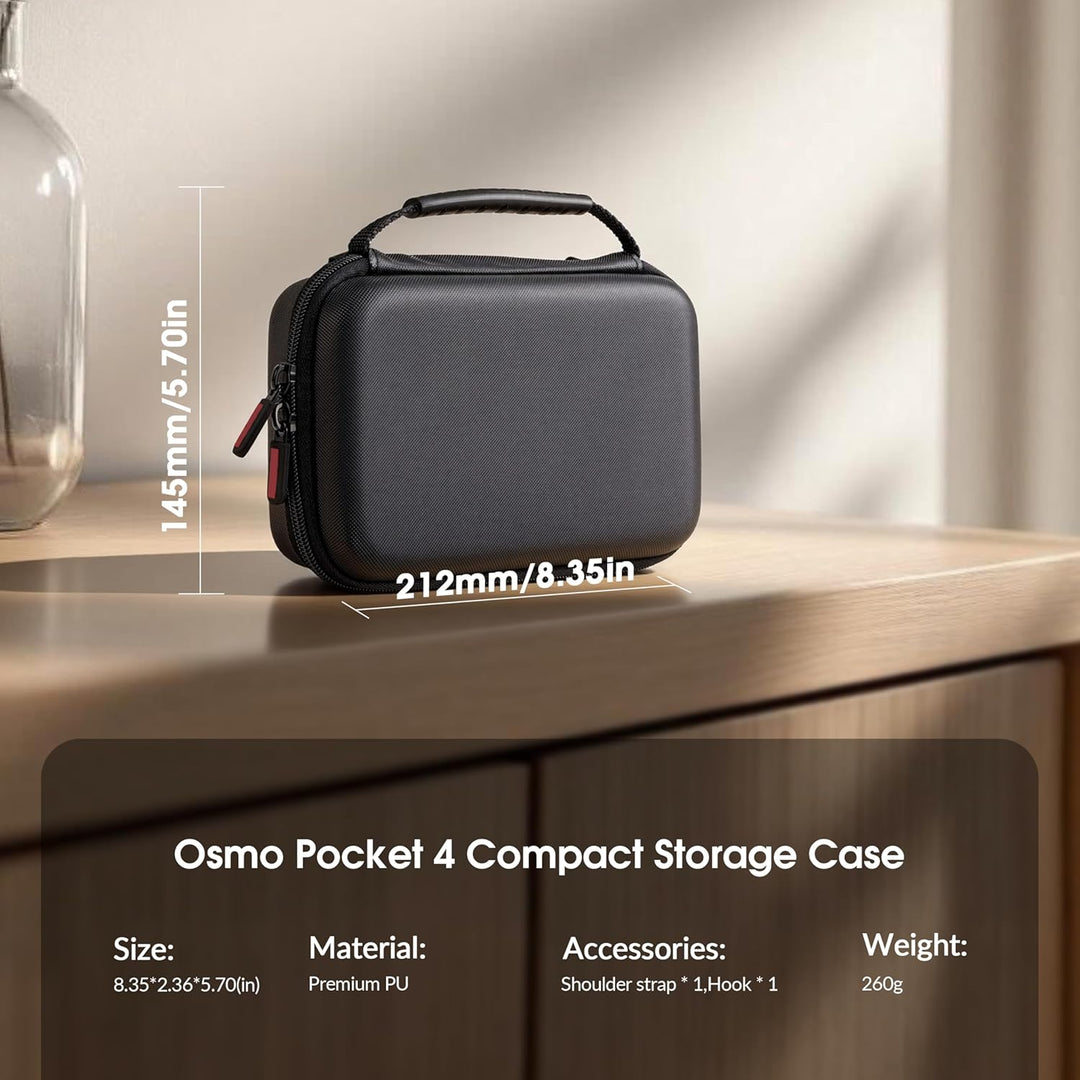 STARTRC PHOTO Schutztasche für DJI Osmo Pocket 4 Kreativ Combo – PU Tragetasche mit Stossschutz & Tr