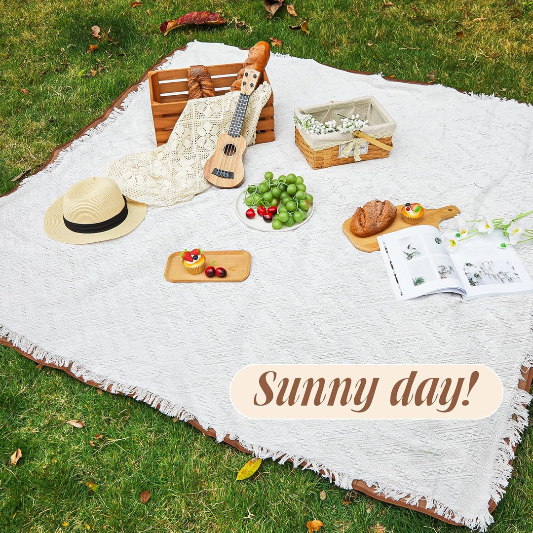 VitalCozy wasserdichte Picknickdecke, Outdoor-Decke, faltbar, 2-in-1, doppellagig, sanddicht, Strand