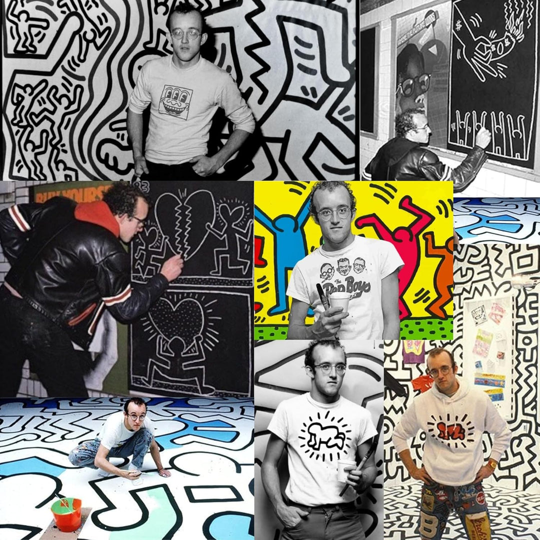 Vilac 9227 Keith Haring Würfelset 9 Stück, Mehrfarbig