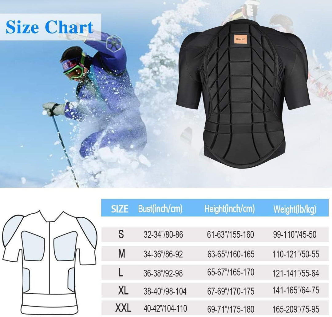 BenKen Ultra Leichter Schutzausrüstung Ski Körper Panzer Rücken Protektor, Aussen- Sports Antikollis