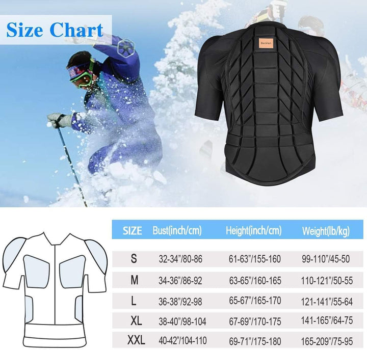 BenKen Ultra Leichter Schutzausrüstung Ski Körper Panzer Rücken Protektor, Aussen- Sports Antikollis