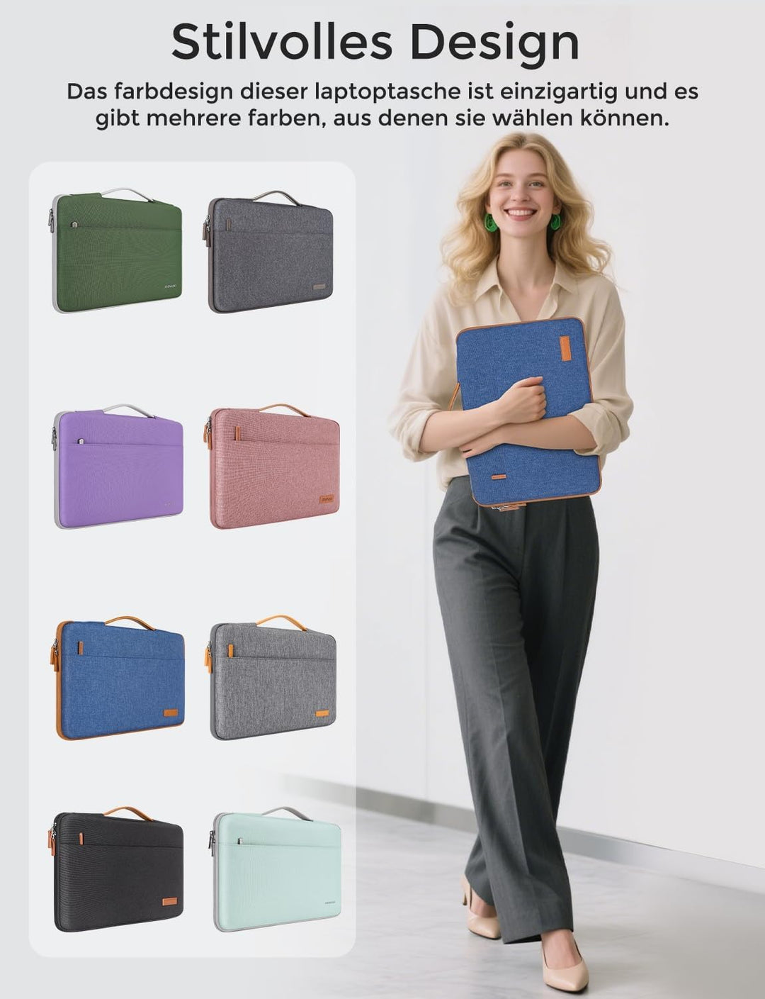 DOMISO 17 Zoll Wasserdicht Laptophülle Laptop Sleeve Case Notebook Hülle Tasche Schutzhülle für 17.3