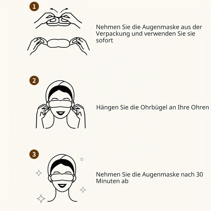 Selbstaufwärmende Augenmaske - 10 Stück, Wärmende Augenkompresse Für Trockene Augen, Stressabbau &amp; B