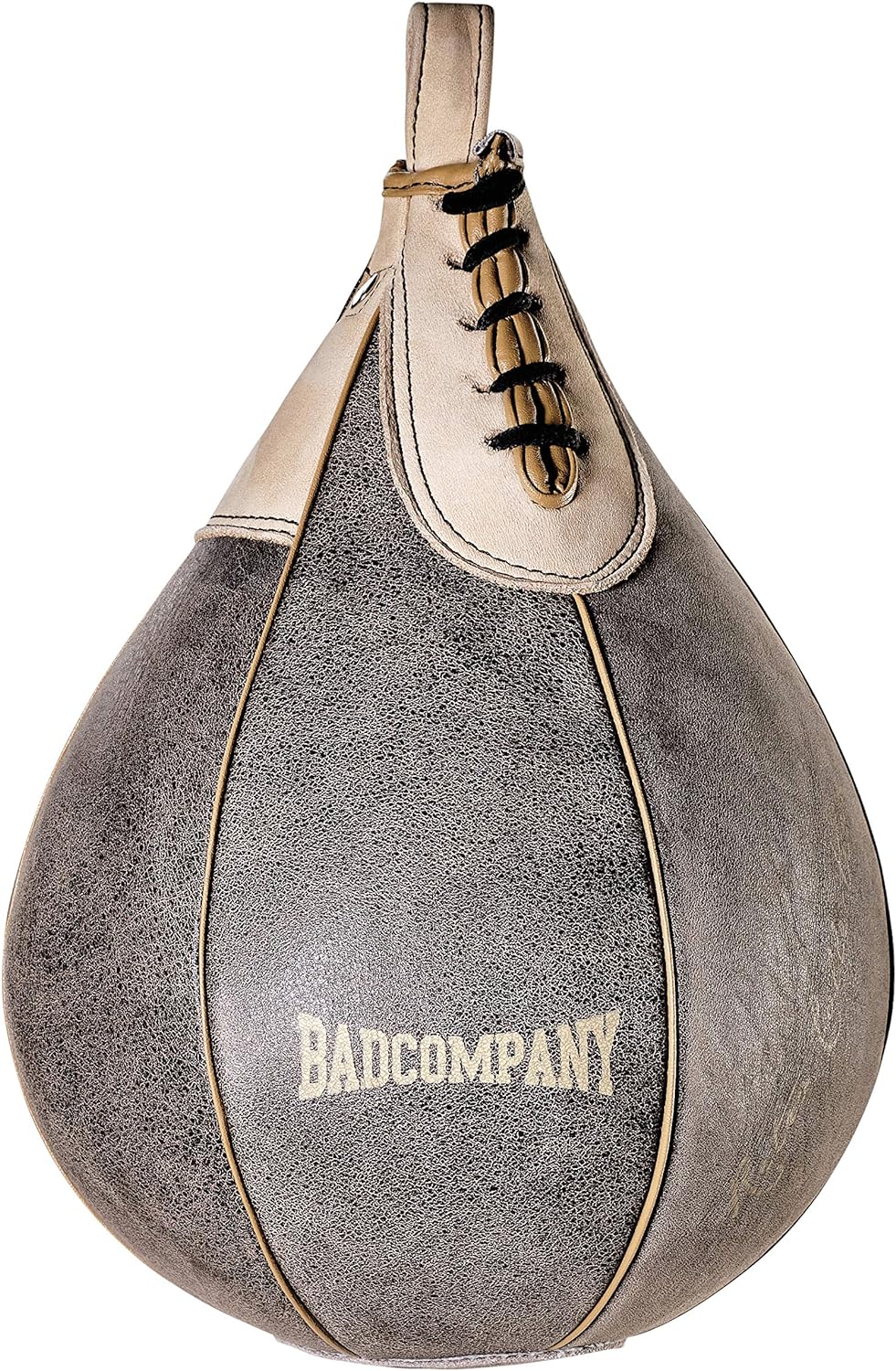 Bad Company Speedball Plattform mit Rindsleder Retro Boxbirne medium zur Wandmontage I BCA-130