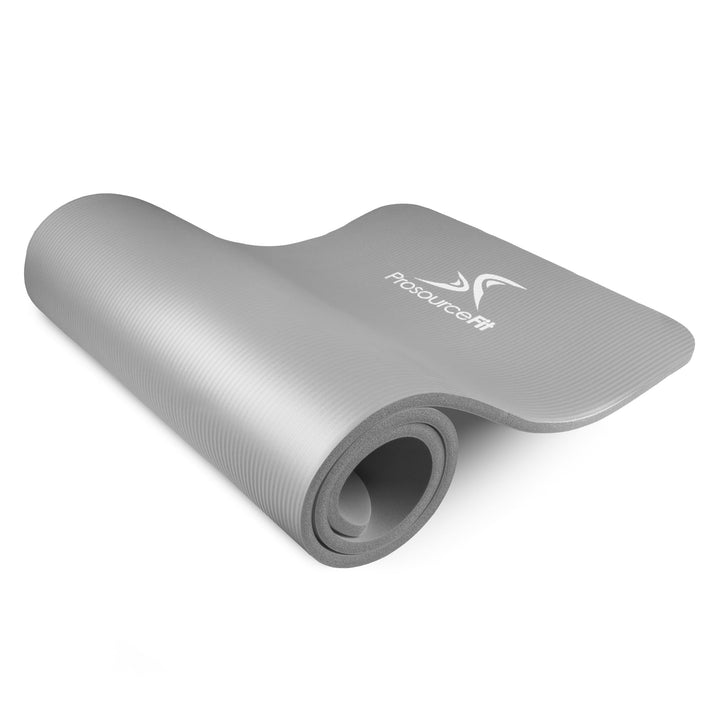 ProsourceFit Extra Thick Yoga and Pilates Mat 1/2" Grey, 1/2" Grey