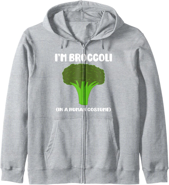 Broccoli Kostüm Lustig Ich bin Brokkoli Kapuzenjacke
