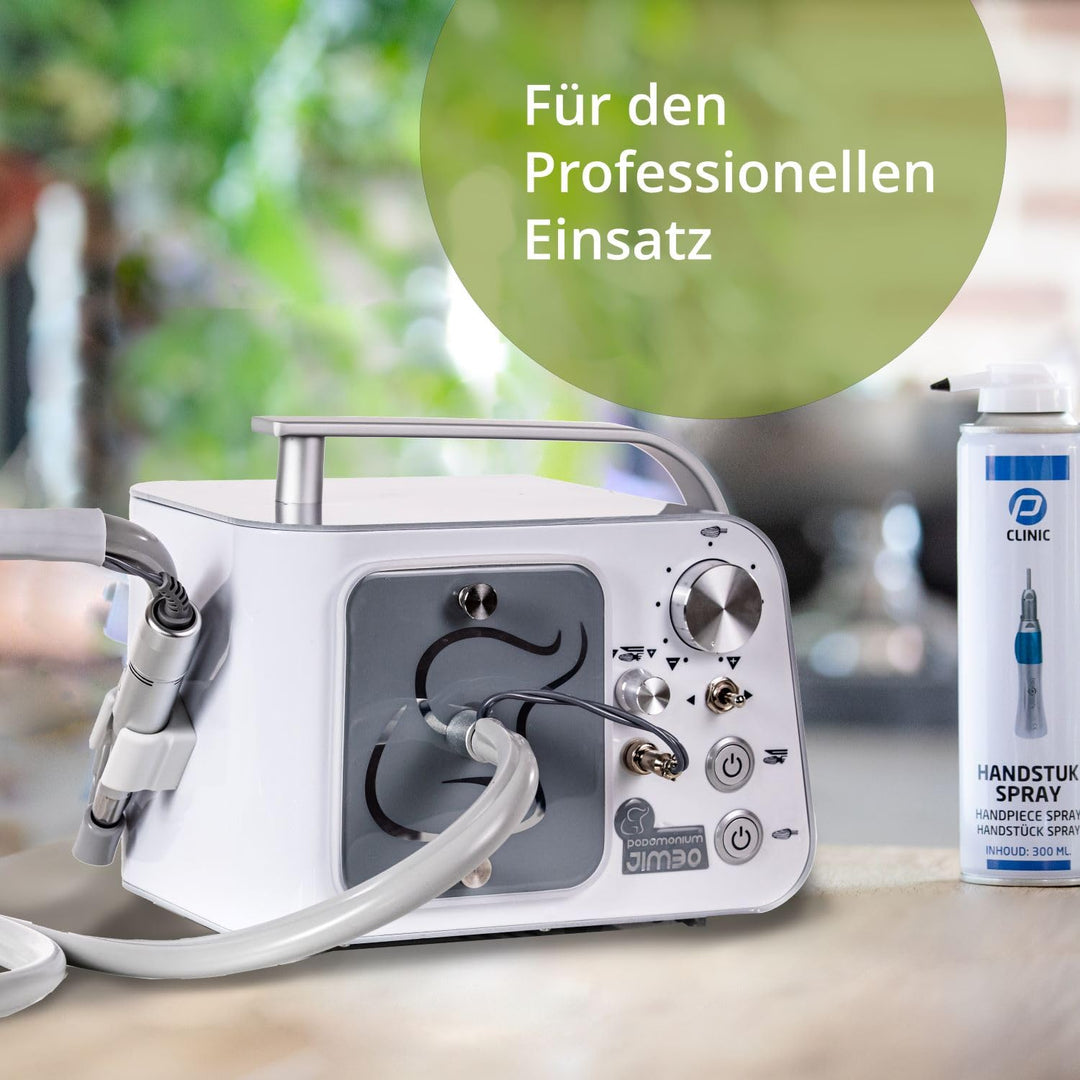 Podomonium JIMBO Fusspflegegerät mit Absaugung – Profi Nagelfräser 40.000 U/min, Micromotor mit 2,35
