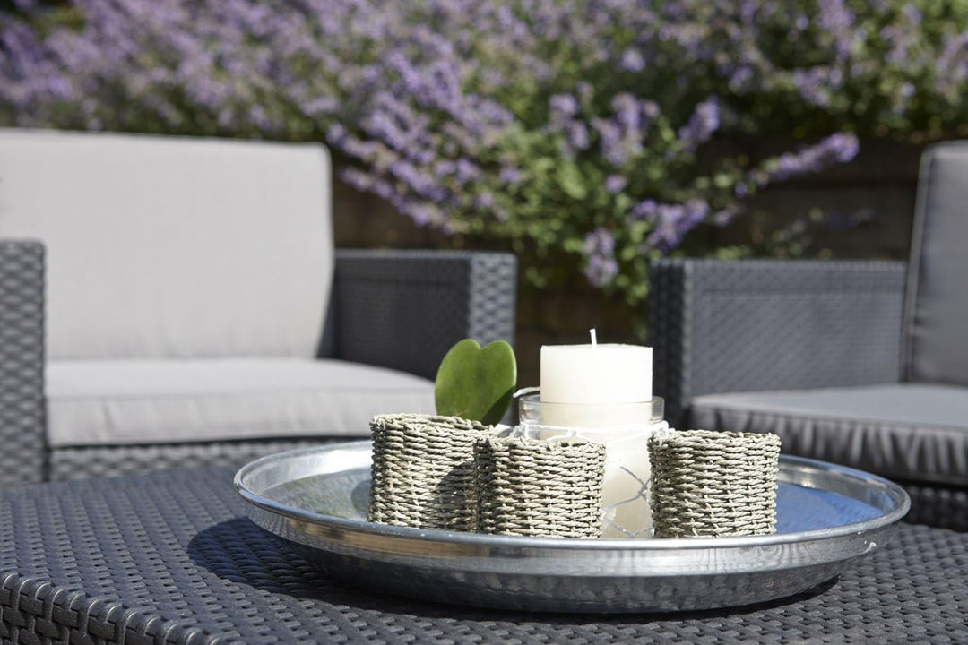 "Allibert by Keter" Gartentisch Arica, graphit, mit Stauraum, Deckel abnehmbar, Kunststoff, flache R