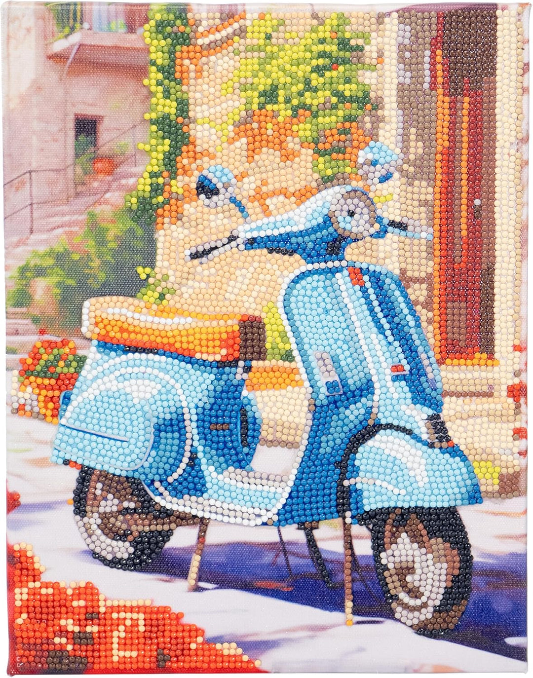 DIAMANTINY Level Up – Bild – Creative Art Diamond Painting Kit – Mosaik Retro Motorrad