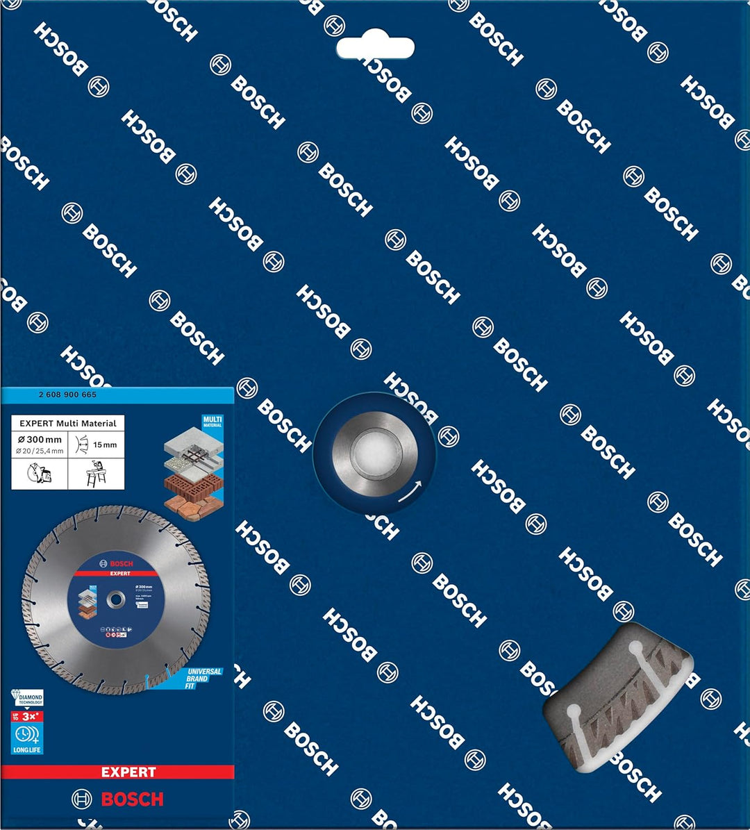 Bosch Professional 1x Expert MultiMaterial Diamanttrennscheiben (für Beton, Ø 300 mm, Zubehör Grosse