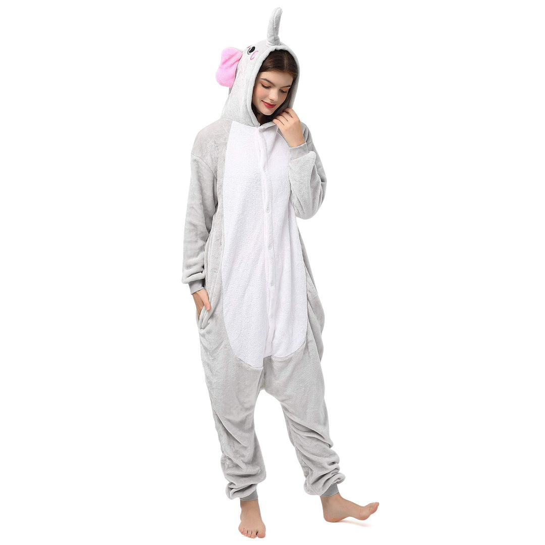Katara 1744 (30+ Designs) Elefanten-Kostüm, Unisex Onesie/Pyjama-Qualität für Erwachsene & Teenager