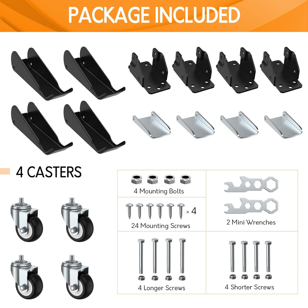SOLEJAZZ Workbench Caster Kit 300KG Kapazität 4 Hochleistungs-einziehbare Workbench-Rollen Räder Ure
