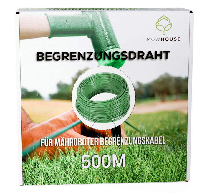 MOWHOUSE 500 Meter Begrenzungskabel Mähroboter - Universal Begrenzungsdraht für Rasenroboter - Rasen