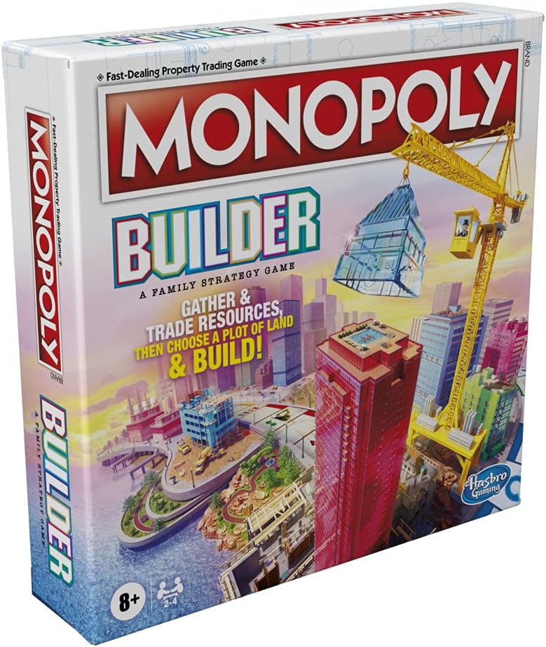 Monopoly Builder Board Game, Strategy Game, Family Game, Games for Children, Fun Game to Play, Famil
