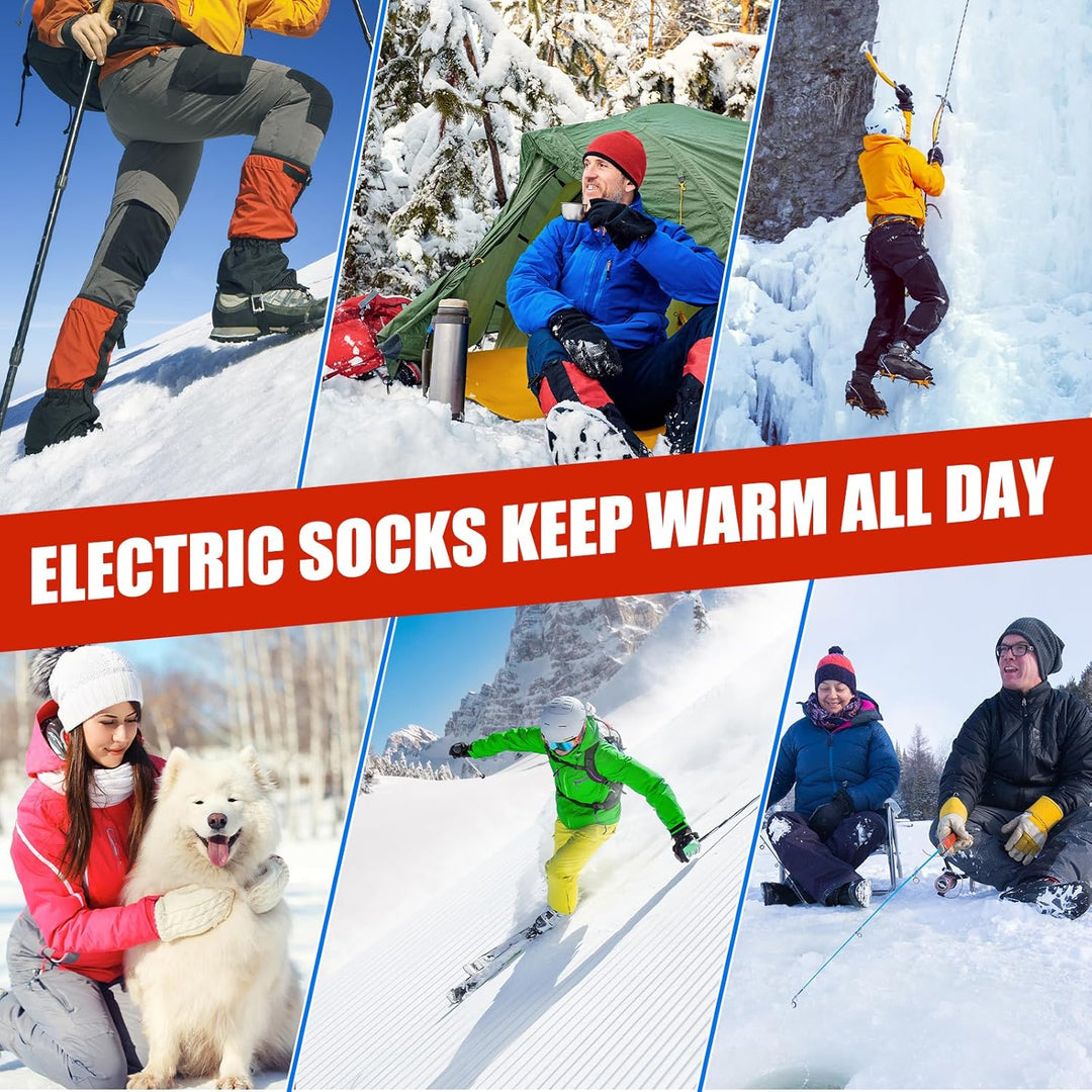 Beheizbare Socken Akku Wiederaufladbare elektrische Beheizte Socken für Damen und HerrenTemperature