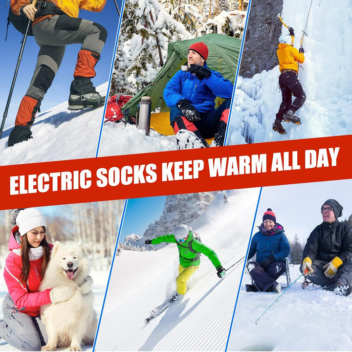 Beheizbare Socken Akku Wiederaufladbare elektrische Beheizte Socken für Damen und HerrenTemperature