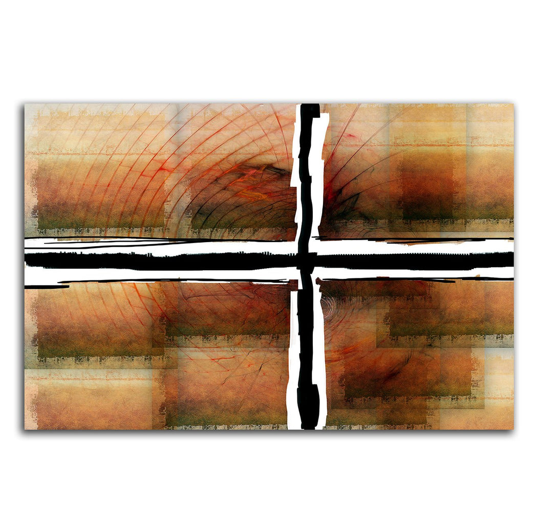 Paul Sinus Art Im Fadenkreuz - 60x80cm Abstrakt265 Kunstdruck auf Leinwand -Abstrakte Bilder fertig