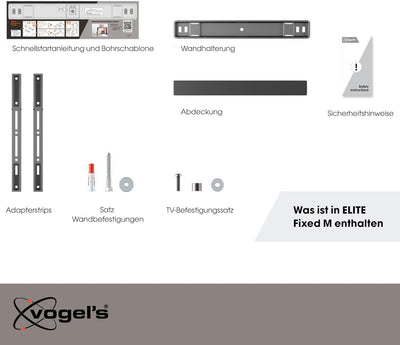 Vogel's Elite TVM 5405 Extrem Flache TV-Wandhalterung für 32-77 Zoll Fernseher, Max. 75 kg, TV Halte