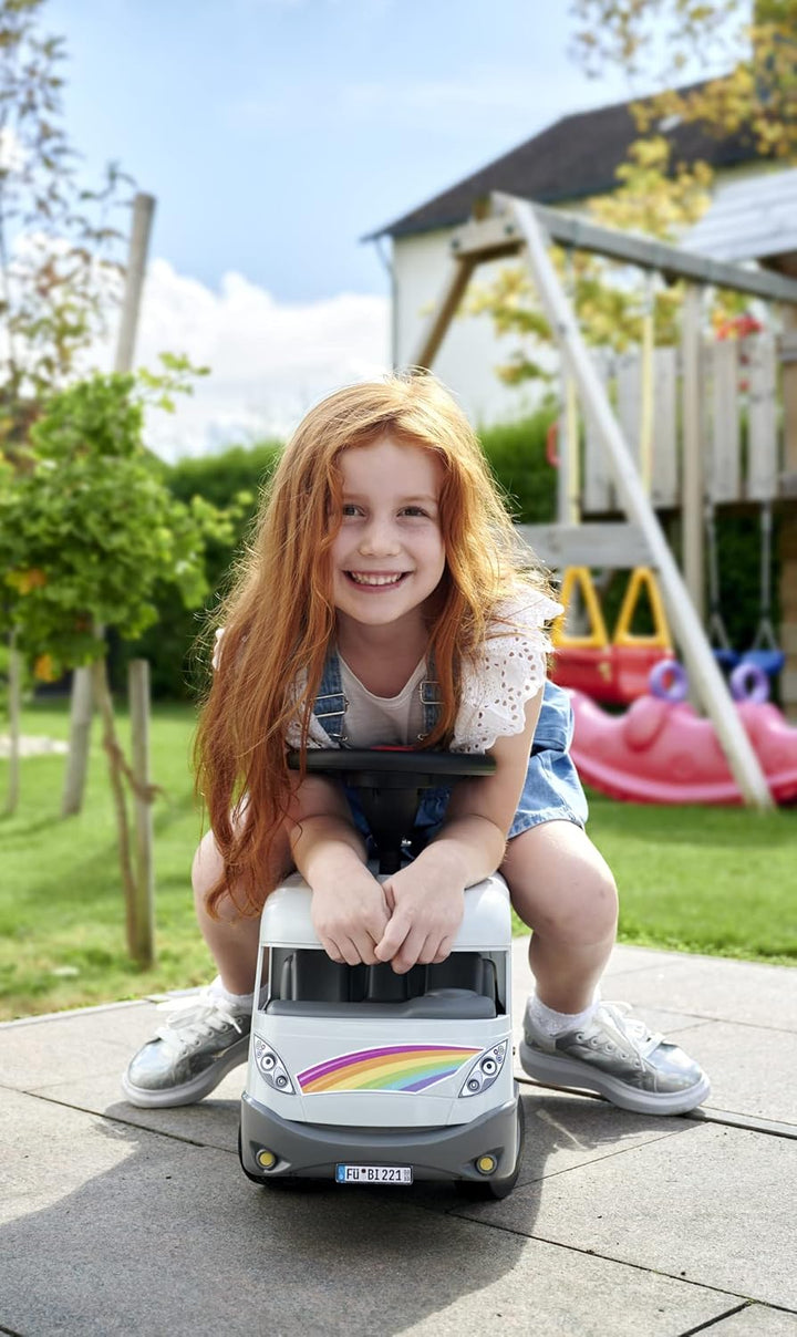 BIG-Camper – Rutsch- und Spielauto - Spielzeug-Wohnmobil mit Flüsterrädern zum Fahren und Spielen fü
