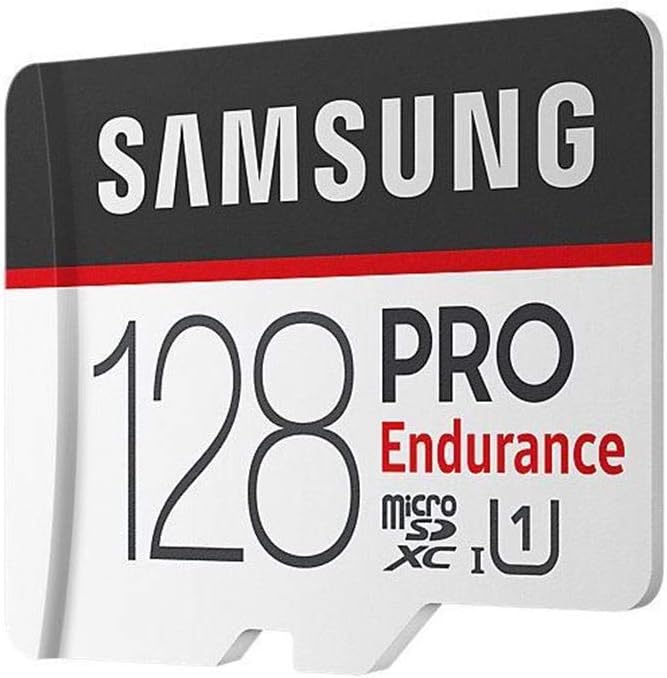 Samsung PRO Endurance 128 GB microSDXC UHS-I U1 100 MB/s Video Monitoring Memory Card with Adapter (