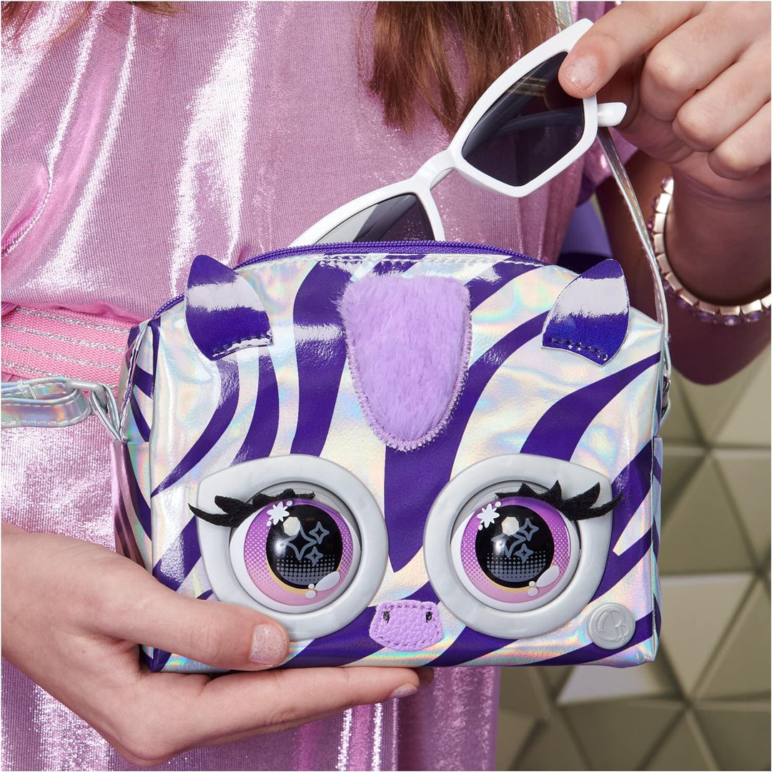 Purse Pets Metallic Magic Rebel Stripez Zebra - interaktive Kindertasche, die mit mehr als 30 Geräus