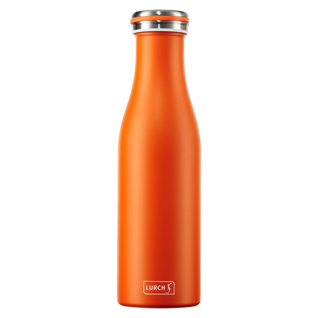 Lurch 240935 Isolierflasche/Thermoflasche für heisse und kalte Getränke aus doppelwandigem Edelstahl