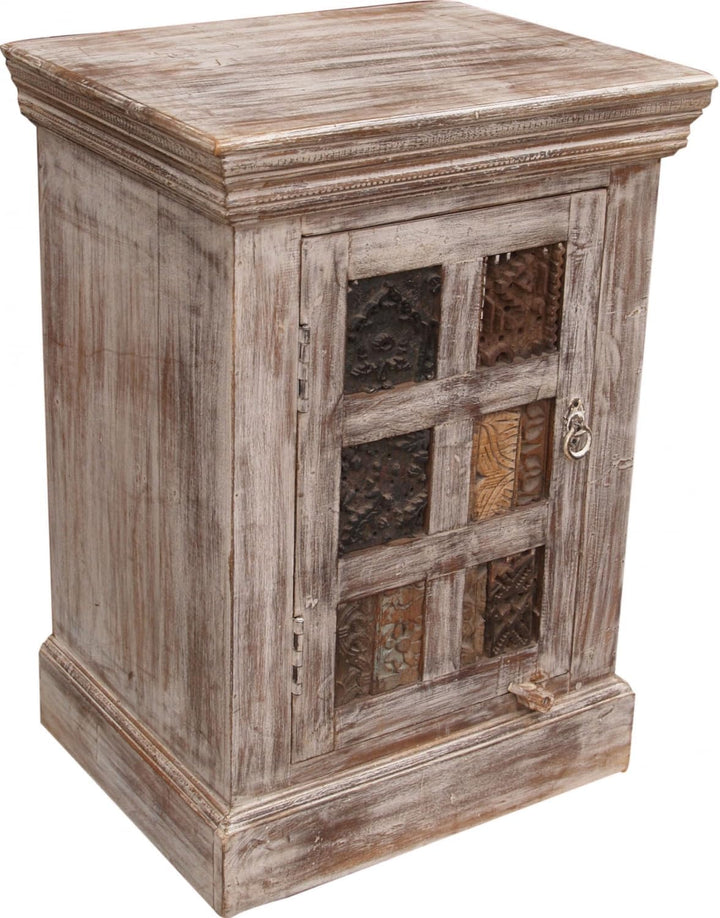 GURU SHOP Vintage Beistellschrank, Kommode, Nachttischschrank, Flurschrank - Modell 56, 75x54x42 cm