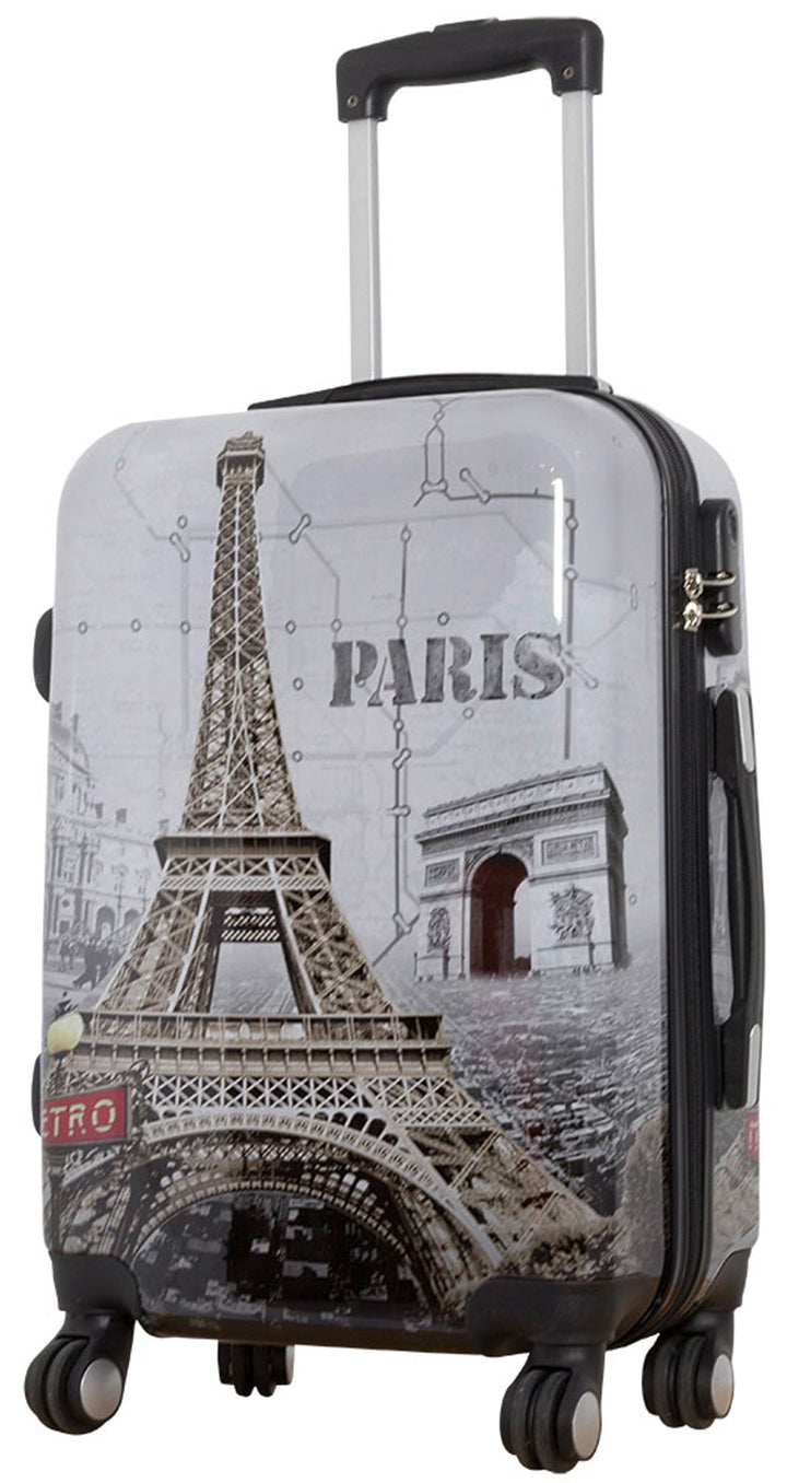 Bowatex Handgepäck Paris Eifelturm Motivkoffer Trolley mit Aufdruck 35 Li 55 cm