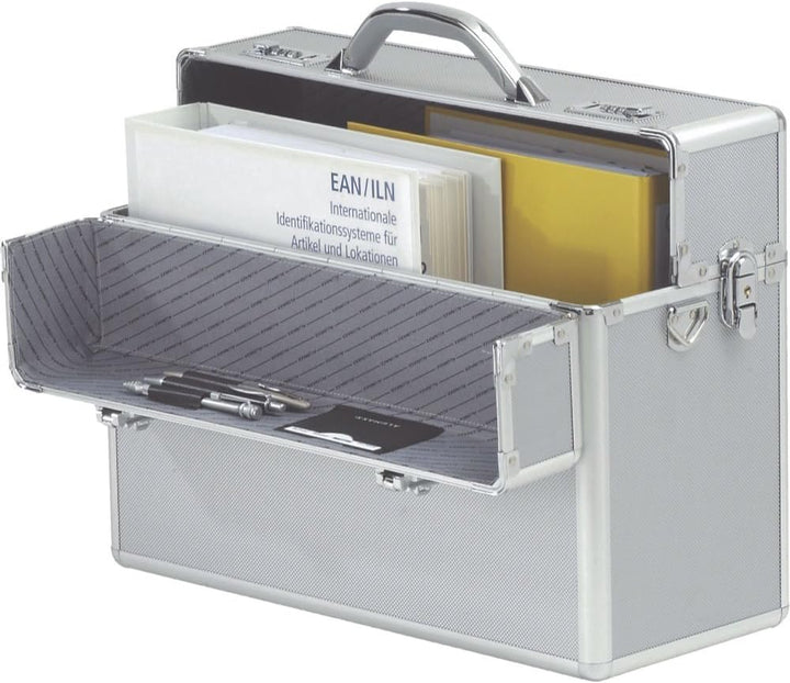 ALUMAXX 45100 Pilotenkoffer ALPHA, Piloten Koffer aus Aluminium, Aktenkoffer Alu, Dokumentenkoffer,
