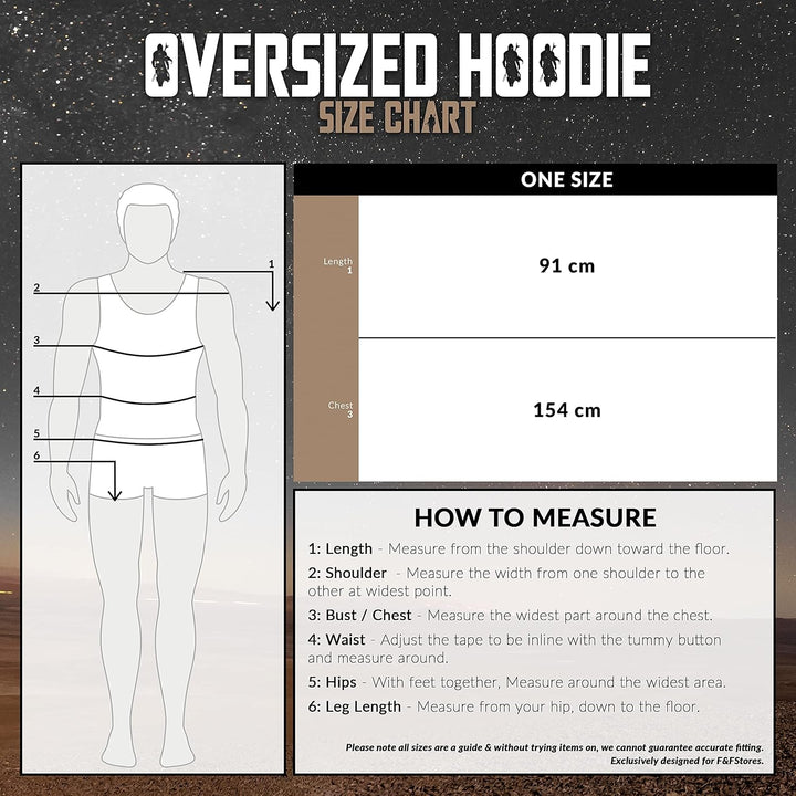 Disney The Mandalorian Hoodie Herren Oversized aus Fleece, Baby Yoda Pullover Herren