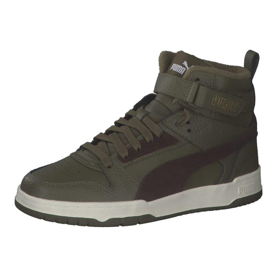 PUMA Unisex Kinder Rbd Game WTR Jr Sneaker 35.5 EU Deep Olive Dark Chocolate Puma Team Gold, 35.5 EU