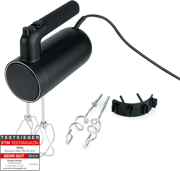 Wilfa Handmixer Smooth Mix 500 I 500 W I 5 Geschwindigkeiten I Boost-Funktion & Auswurf-Funktion I i