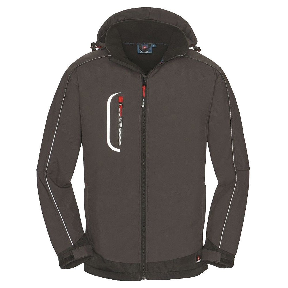 4Protect Softshell Jacke "Montana", 1 Stück, grau/schwarz, 3390-XS