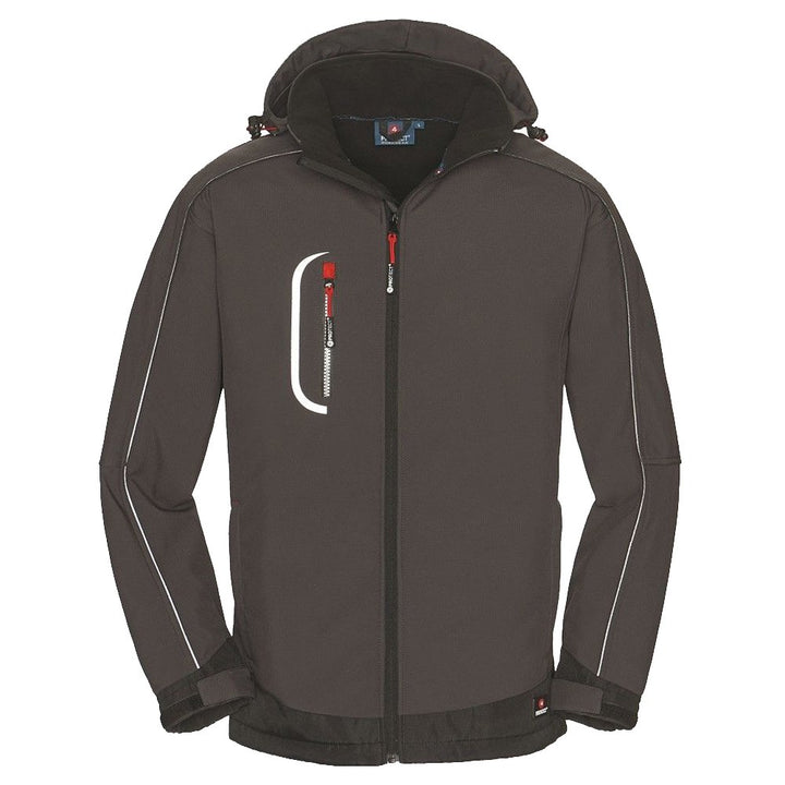 4Protect Softshell Jacke "Montana", 1 Stück, grau/schwarz, 3390-XS