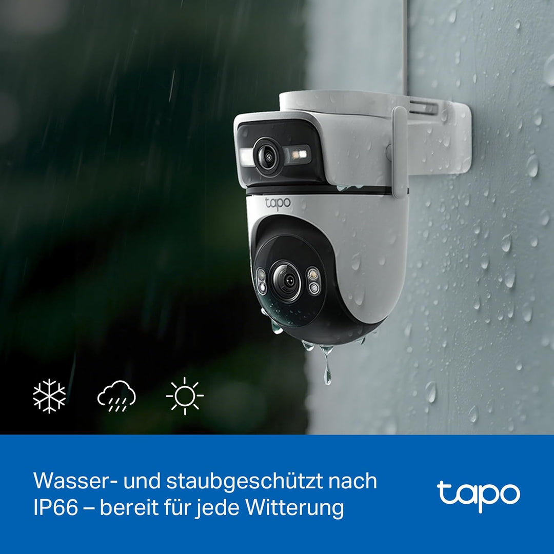Tapo C545D Outdoor Überwachungskamera | 2K Dual-Objektiv | 165° Weitwinkel & 6mm Teleobjektiv | Smar