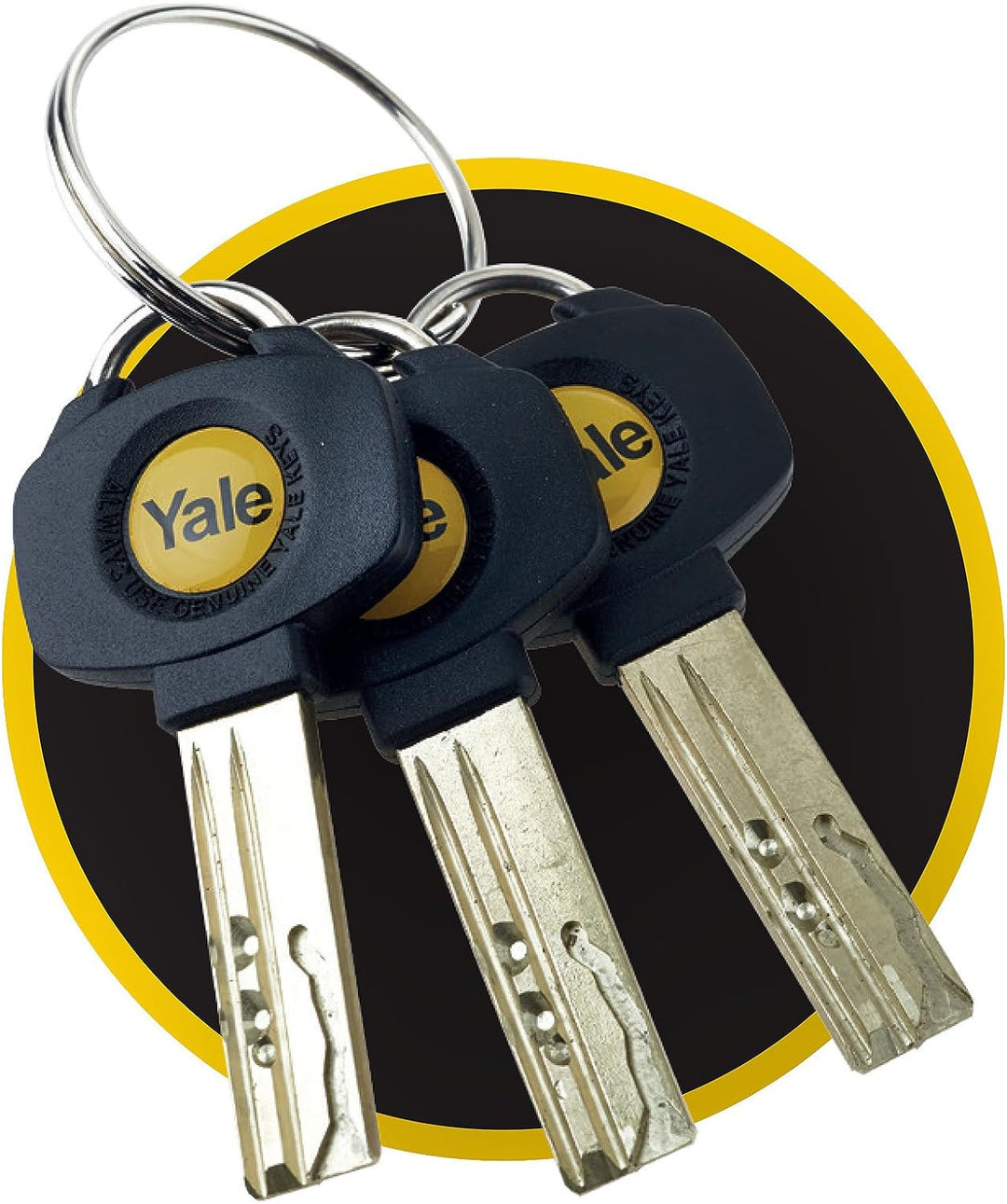 Yale P-YS3-3535B Euro-Zylinder mit 3 Sternen, P-YS3-4550N Doppelt (Visi verpackt) 45:50 (95mm) Nicke