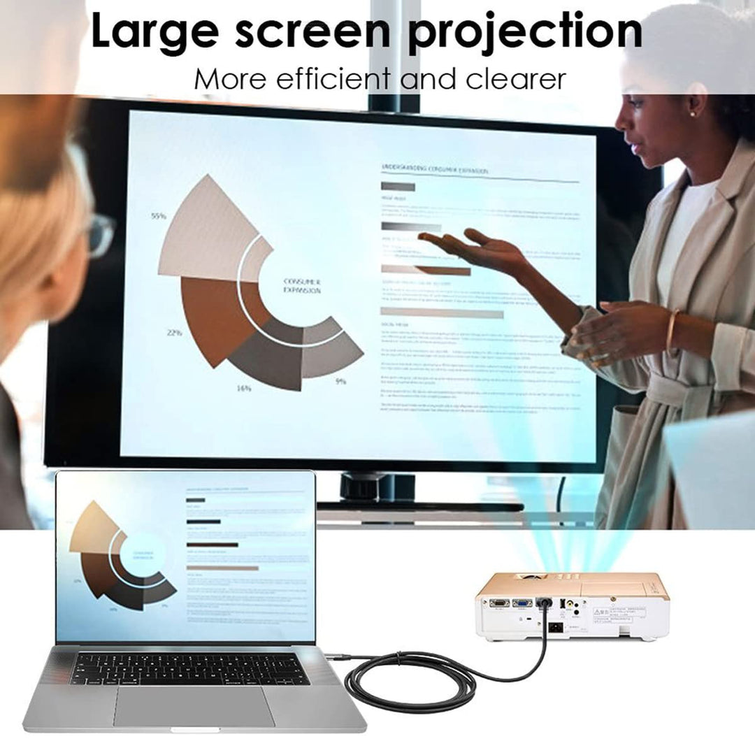 CY Kabel 8K DisplayPort Display Port Stecker auf Buchse Verlängerungskabel 90 Grad abgewinkelt links