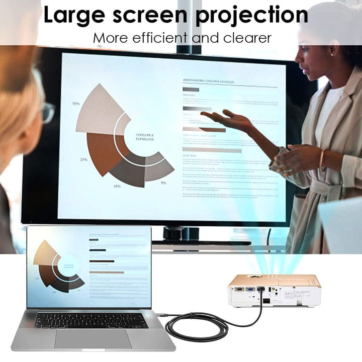 CY Kabel 8K DisplayPort Display Port Stecker auf Buchse Verlängerungskabel 90 Grad abgewinkelt links