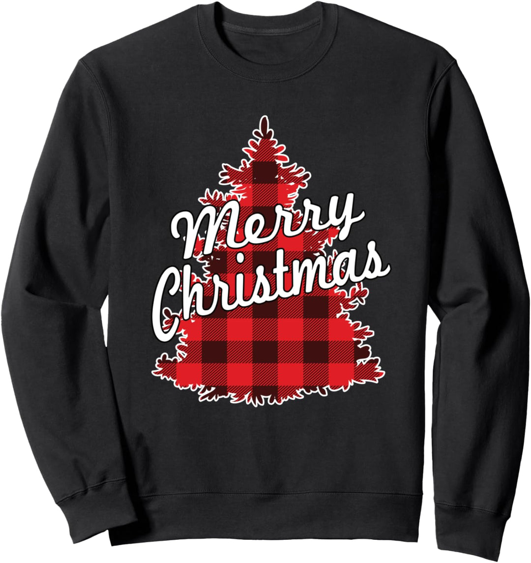 Buffalo Plaid Frohe Weihnachten Baumfeiertag Sweatshirt