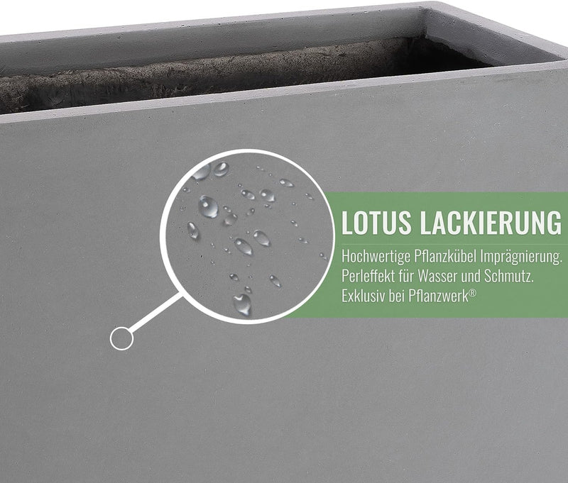 Pflanzwerk® Pflanzkübel Cup - Blumentöpfe Übertöpfe 27cm Ø GRAU *Frostbeständige Blumenkübel* *UV-Sc