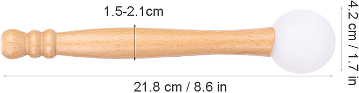 Klangschalenschlägel, mit Holzgriff und Gummi-O-Ring, Schlaginstrumententeile zum Spielen von Klangs