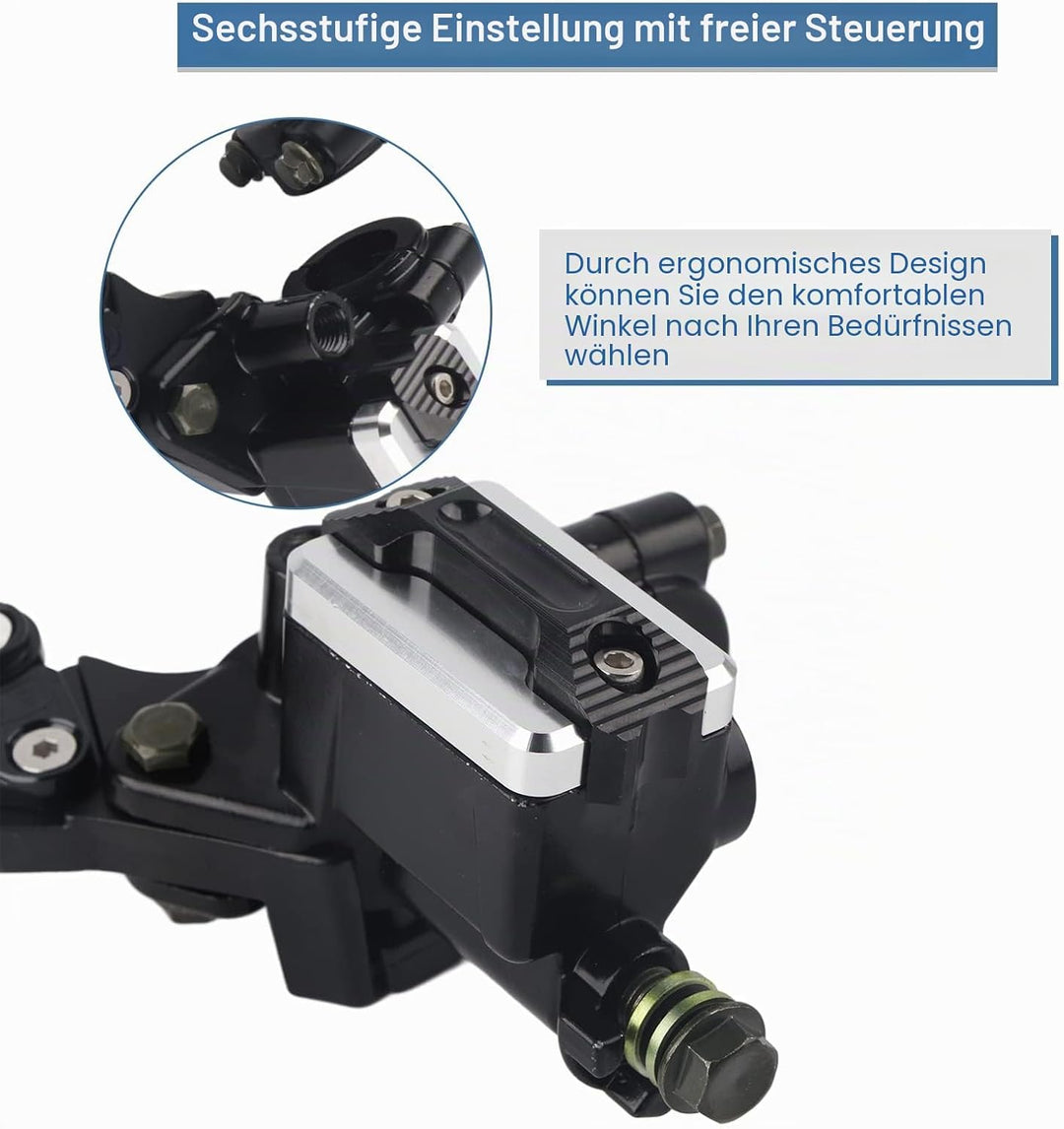 Motorrad Hydraulische Bremse + Kupplungshebel, 1 Paar 22mm Motorrad Bremse und Kupplungshebel Hauptb