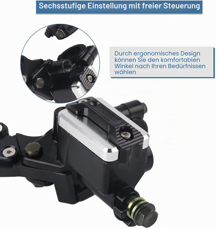 Motorrad Hydraulische Bremse + Kupplungshebel, 1 Paar 22mm Motorrad Bremse und Kupplungshebel Hauptb