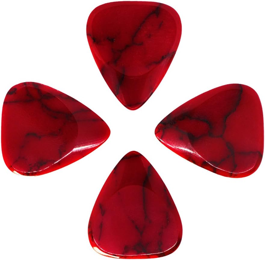 Stone Tones Plektren, 4er-Pack mit 4 verschiedenen Designs
