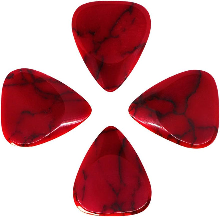 Stone Tones Plektren, 4er-Pack mit 4 verschiedenen Designs