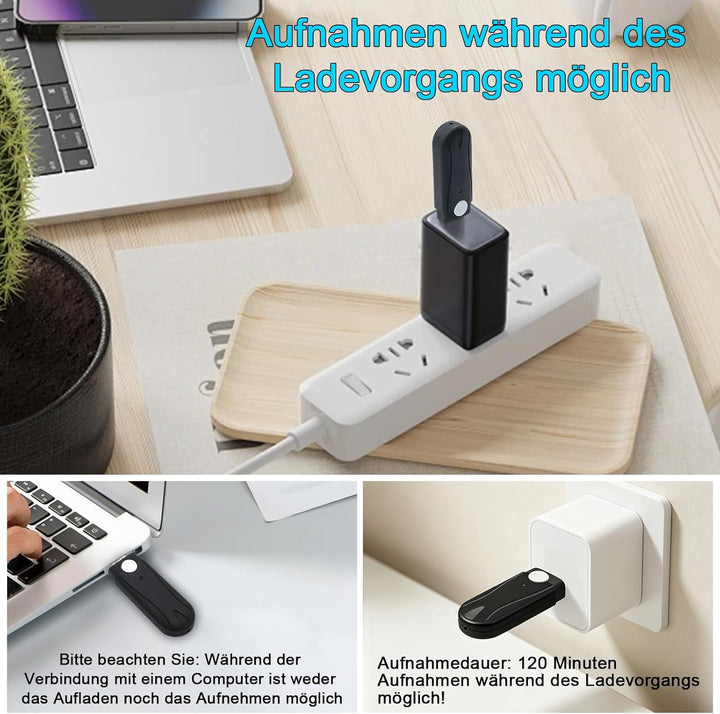 Mini BodyCam,Tragbare Kleine Kamera innen und Aussenbereich,USB-Stick Videokamera HD 1080P MikroKame