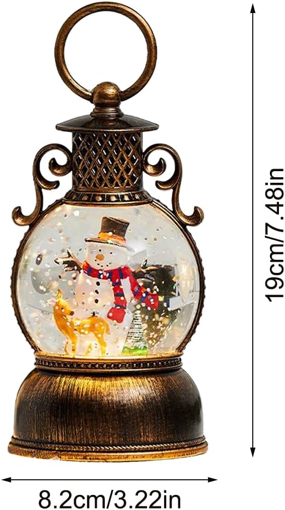 Weihnachts Schneekugel - 6-Stunden Timer mit Musik,Weihnachtliche Leuchtende Schneekugel Dekoration